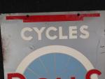 CYCLES ROLLS Agence - Plaque publicitaire en tôle double face...
