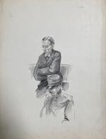Maurice FEUILLET (1873-1968)
Affaire Dreyfus, de Vaux
Dessin titré
35.8 x 27 cm...