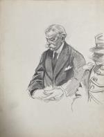 Maurice FEUILLET (1873-1968)
Affaire Dreyfus, portrait d'audience
Dessin
35.7 x 25.3 cm (salissures)
Provenance:
-...