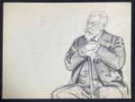 Maurice FEUILLET (1873-1968)
Affaire Dreyfus, portrait d'audience
Dessin
23.7 x 31.3 cm (petites...