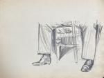 Maurice FEUILLET (1873-1968)
Affaire Dreyfus, les jambes
Dessin
23.7 x 31.2 cm (salissures)
Provenance:
-...