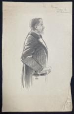 Maurice FEUILLET (1873-1968)
Affaire Dreyfus, Bouges logeur R. Vanneau
Dessin titré
31.5 x...