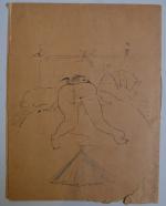 attribué à Jean LAUNOIS (1898-1942)
Prostituées
Cahier contenant deux dessins à l'encre
27...