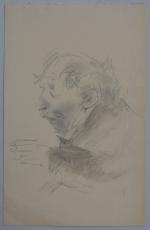 attribué à Jean LAUNOIS (1898-1942)
Portrait d'homme de profil
Dessin et lavis
23.5...