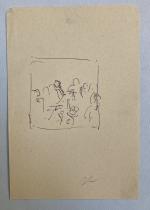 Jean LAUNOIS (1898-1942)
Le repas
Encre monogrammée en bas à droite
20 x...