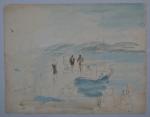 Jean LAUNOIS (1898-1942)
Baigneurs à Saint Tropez
Aquarelle et encre avec cachet...