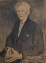 Jean LAUNOIS (1898-1942)
Portrait du docteur Palvadeau, 1920. 
Fusain signé, daté...