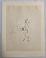 Jean LAUNOIS (1898-1942)
Service au lit
Dessin et encre
27 x 20.5 cm...