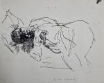 Jean LAUNOIS (1898-1942)
Homme étendu
Encre signée et monogrammée
13.5 x 17 cm