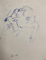 Jean LAUNOIS (1898-1942)
L'étreinte
Encre monogrammée
15 x 12 cm