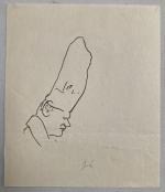 Jean LAUNOIS (1898-1942)
La toque
Encre monogrammée
15 x 13 cm (pliures, petites...