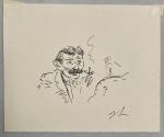 Jean LAUNOIS (1898-1942)
Le fumeur
Estampe monogrammée
10.5 x 13 cm