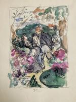 Jean LAUNOIS (1898-1942)
La rencontre fortuite dans le jardin
Aquarelle et encre...