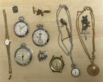Ensemble de montres, chaînes et pendentifs - acier et/ou métal