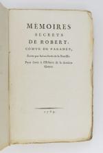 PARADÈS (Robert, Comte de). Mémoire secrets, écrits par lui au...