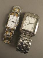 RODANIA - TCM - Deux montres bracelet d'homme en acier,...