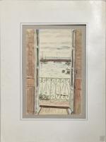 Paul NASSIVET (1904-1977)
Ile d'Yeu, Port Joinville vu de la fenêtre
Aquarelle...
