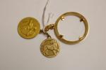 Deux médailles aux signes du zodiaque : sagittaire gravée par...