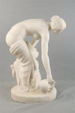 Guglielmo PUGI (c.1850-1915) La Source : femme à la cruche,...