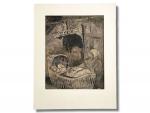 Charles MILCENDEAU (1872-1919)
Mère veillant sur son enfant dans un berceau,...