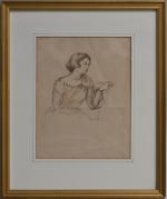 Henri Baptiste LEBASQUE (1865-1937)
Portrait de dame assise
Dessin signé en bas...