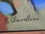 Jean CHEVOLLEAU (1924-1996)
Maquereaux citron, 1994. 
Huile sur toile signée en...