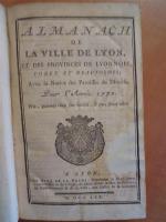 "Almanach de la ville de Lyon et des provinces du...