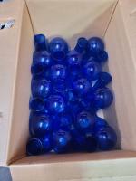 Carton de 30 verres d'ampoules de couleur bleue pour loisirs...