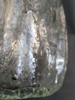 Vase en verre décor bloc de glace ou écorce d'arbre...