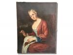 ECOLE FRANCAISE du XVIIIème
Portrait de dame à la couture
Huile sur...