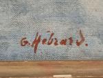 Germaine HEBRARD (1889-?)
Bateaux sur le canal
Huile sur toile signée en...