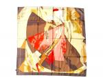 LOEWE
Carré soie imprimée 
motif abstrait -tons marron, beige, saumon
85 x...