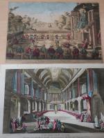 Deux vues d'optiques : intérieur de la chapelle de Versailles...