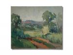 Henri BIARD (1918-2001)
Auvergne, paysage, 1975. 
Huile sur toile signée en...