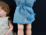 2 poupées anciennes dont 1 UNIS FRANCE en composite. Haut.:...
