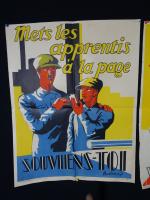 Lot comprenant : 2 affiches Editions Bertrand "Mets les apprentis...