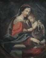 ECOLE FRANCAISE du XVIIIème
Vierge à l'enfant
Huile sur toile
75 x 61...
