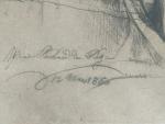 ECOLE FRANCAISE du XIXème
Vierge à l'enfant, 1860. 
Dessin signé et...