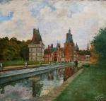 Manuel LUQUE (1853-1912)
Le château de Maintenon, 1907. 
Huile sur toile...