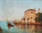 Charles COUSIN (XIX-XXème)
Venise, Palais Visconti
Huile sur toile signée en bas...