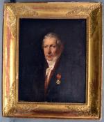 ECOLE FRANCAISE XIXème siècle
Portrait d'homme
Cadre d'époque, 71 x 57.5 cm...