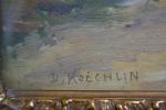 David Jules KOECHLIN (1845-1914)
Les meules de foin
Huile sur carton signée...