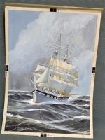 Charles VIAUD (1920-1975)
Le voilier
Gouache signée en bas à droite
42 x...