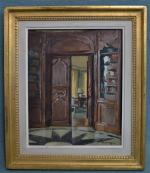 Paul HUGUES (1891-1950)
La porte ouverte
Huile sur toile signée en bas...