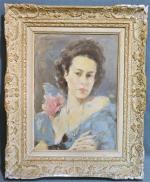 Jacques Fernand GONIN (1883-?)
Portrait de dame
Huile sur toile signée en...