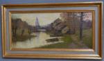 Jacques LIEVIN (1854-1941)
Bord de rivière
Huile sur toile signée en bas...