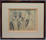 Jean LAUNOIS (1898-1942)
Trois bédouins
Dessin signé en bas à droite ,...
