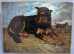 Christophe CATHELINEAU 
Les chiens, 1873
Huile sur toile signée et datée...