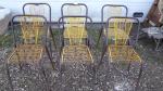 6 chaises Seducta provenant d'une ecole privée de Troyes. Usures,...