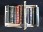 Lot de 12 ouvrages reliés en cuir d'époque du XIXe...
